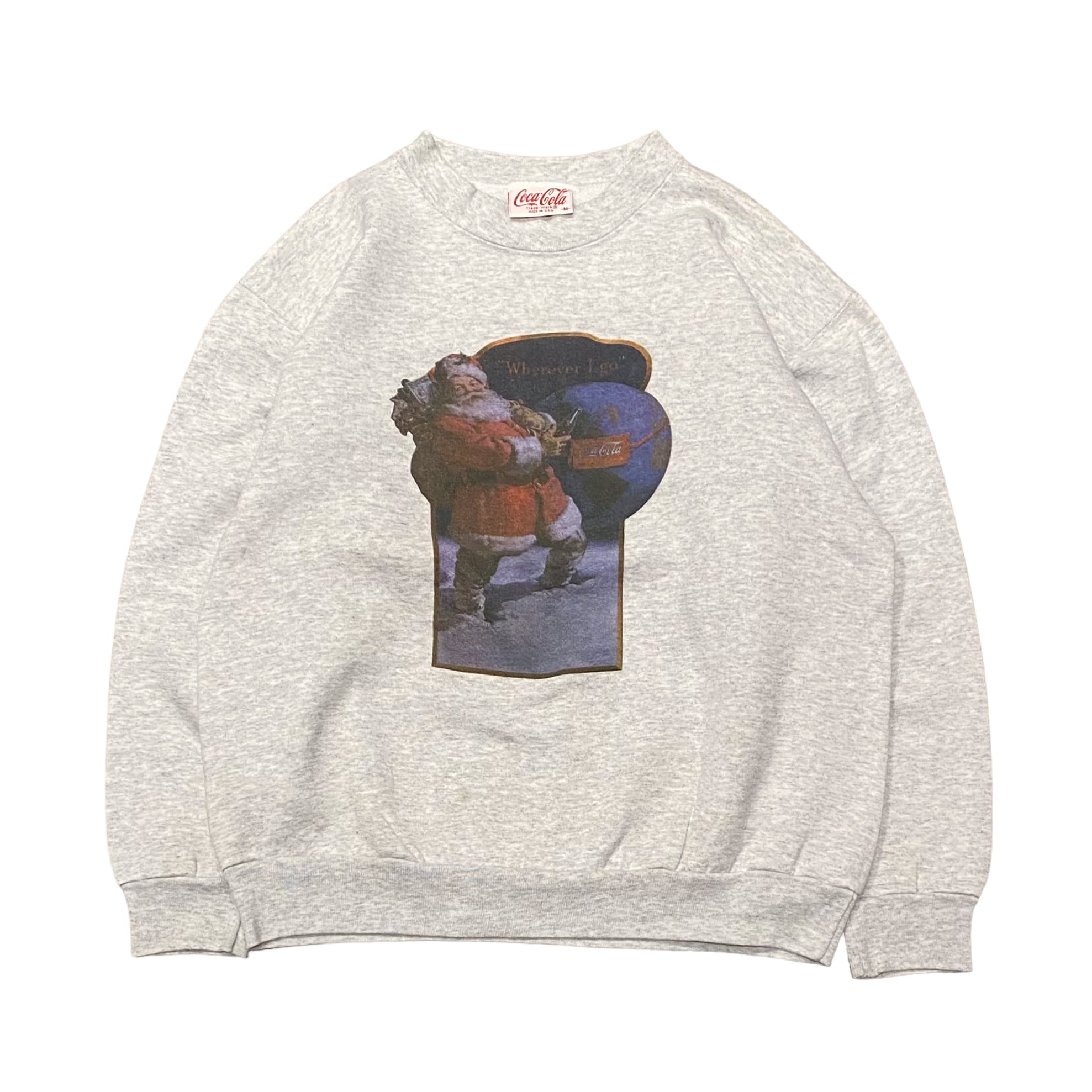 90's USA製 Coca Cola X'mas Sweat M / コカコーラ スウェット