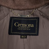 カシミヤ100% Cremona クレモナ 毛皮ファー付き 襟ミンクファー スタンドカラー コート サイズ 9A3