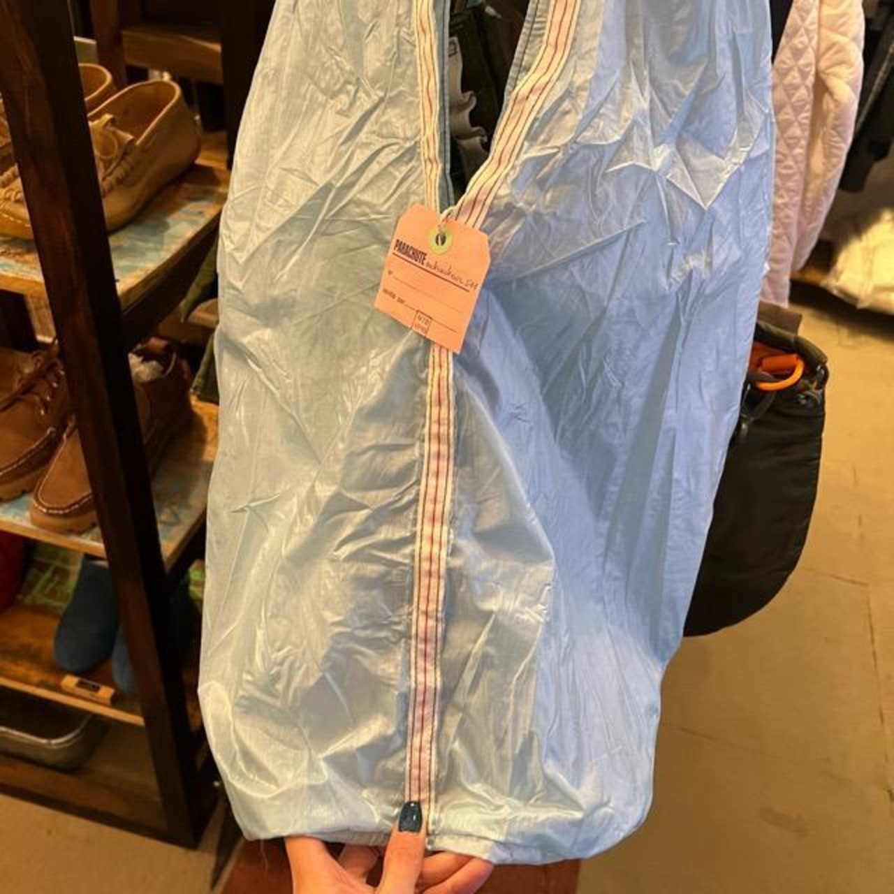 France Parachute shoulder bag Blue　フランス　パラシュートショルダーバッグバッグ　ブルー　ショルダーバッグ