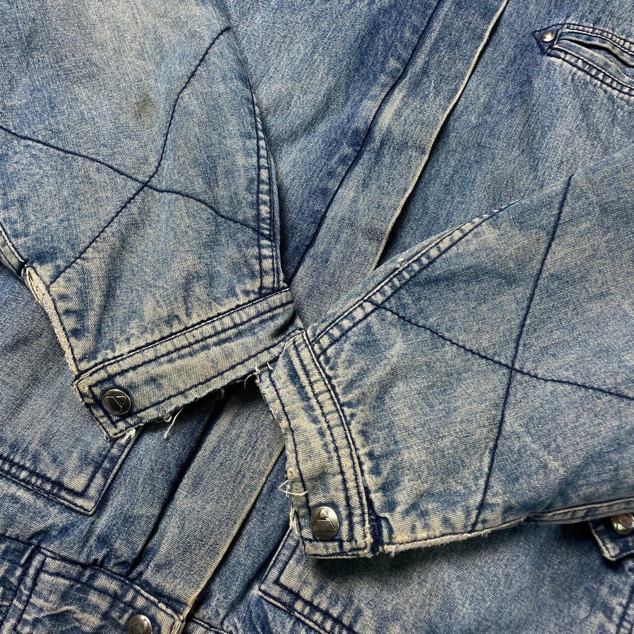 80〜90年代 Liz Claiborne フルジップ デニムジャケット メンズXL相当