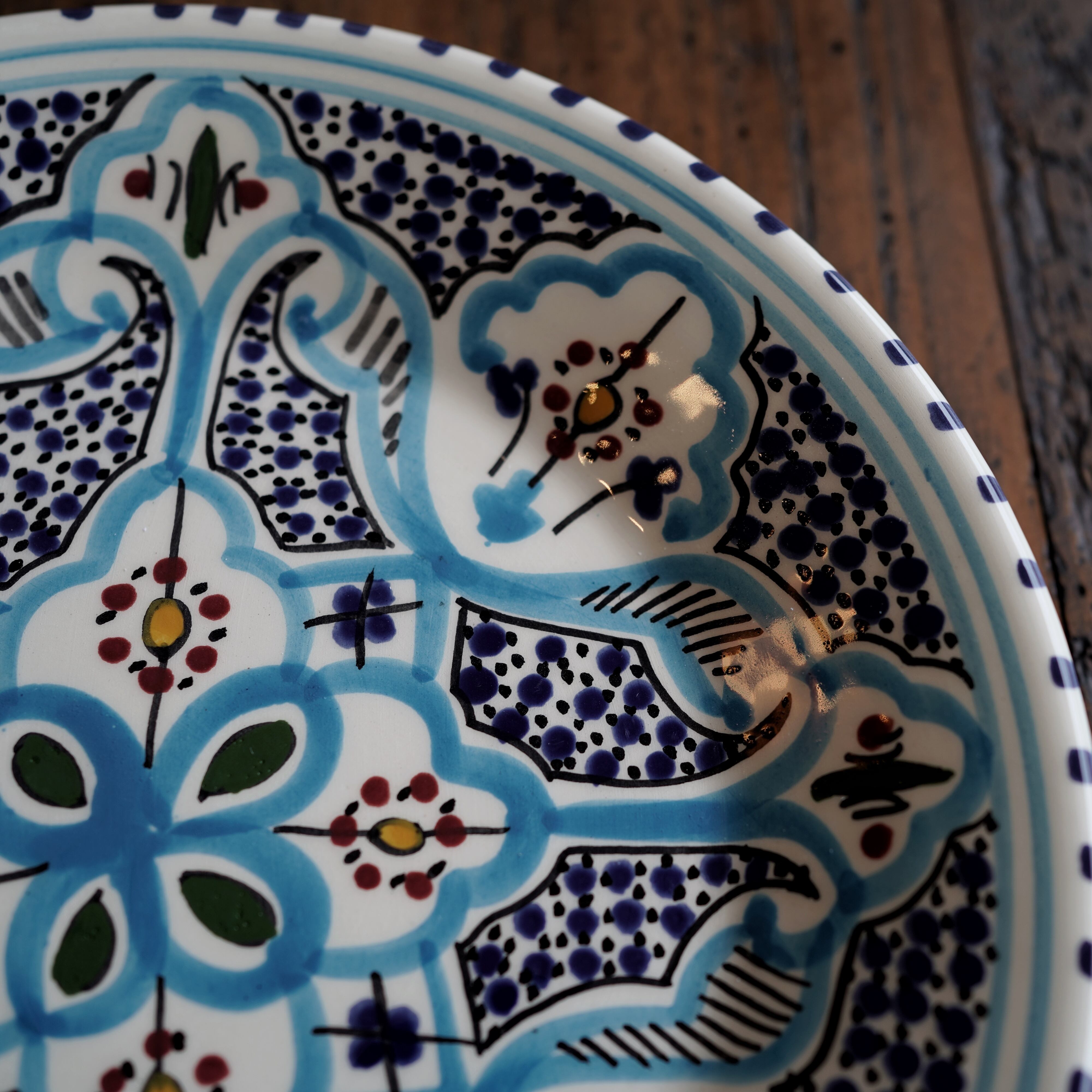 チュニジア SLAMA陶器 プレート24cm | Sweet Things