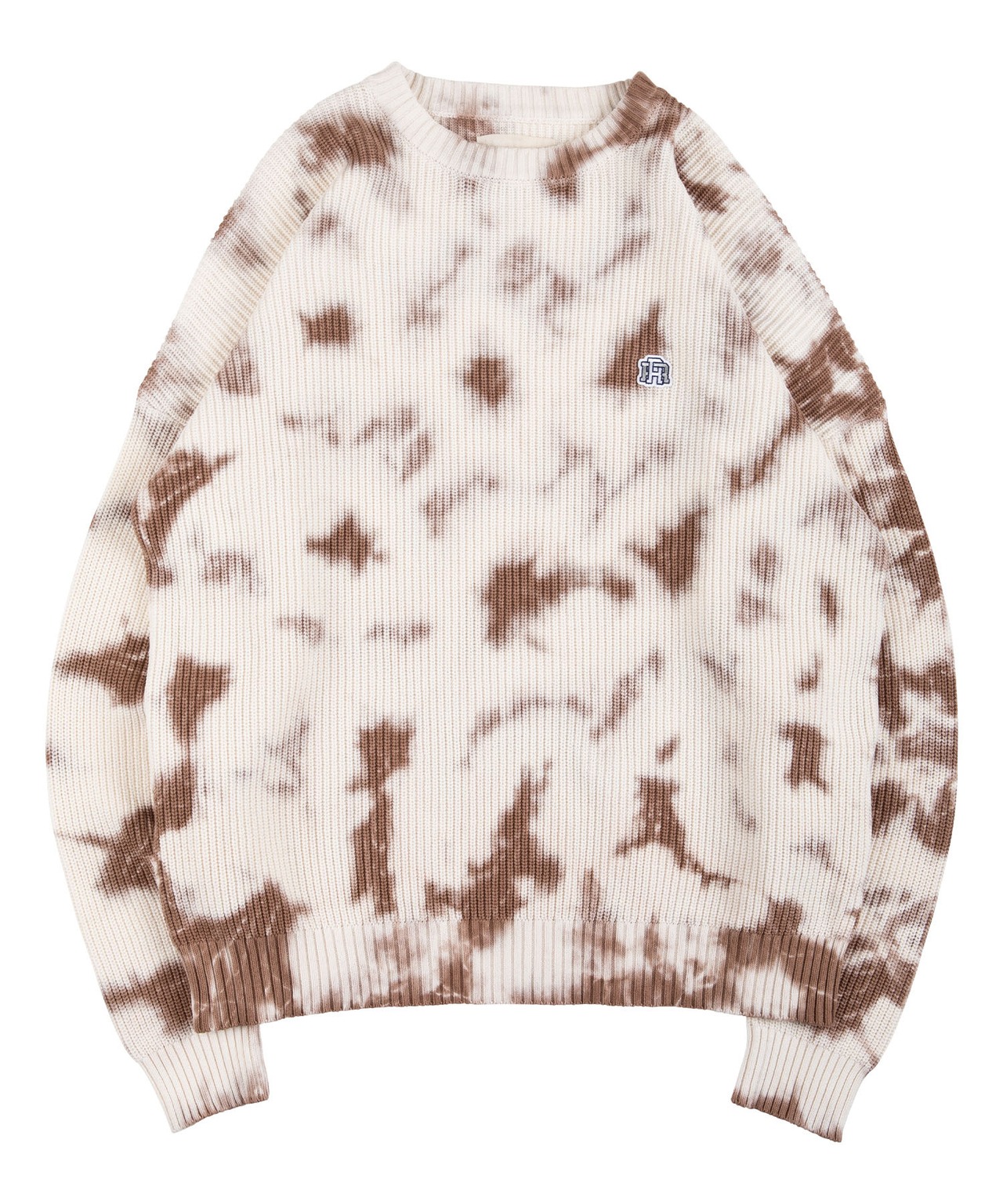 【#Re:room】TYE DYE PATTERN BIG CREW KNIT［REK119］