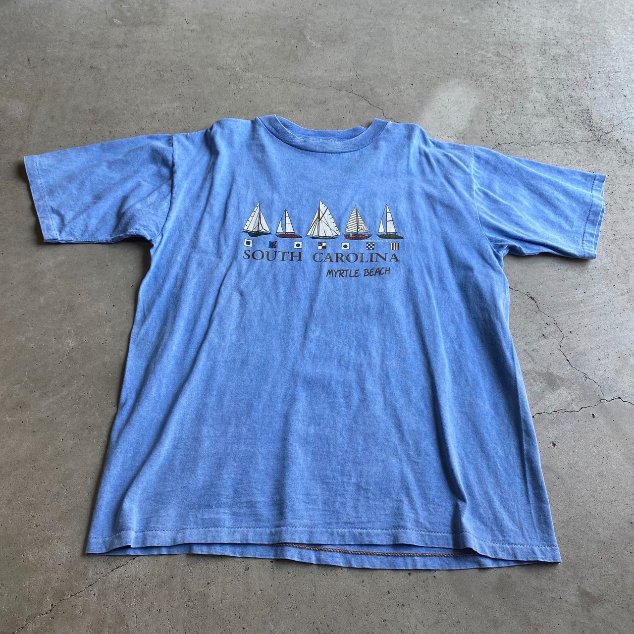 USA製 90年代 SOUTH CAROLINA ヨット スーベニア プリントTシャツ 
