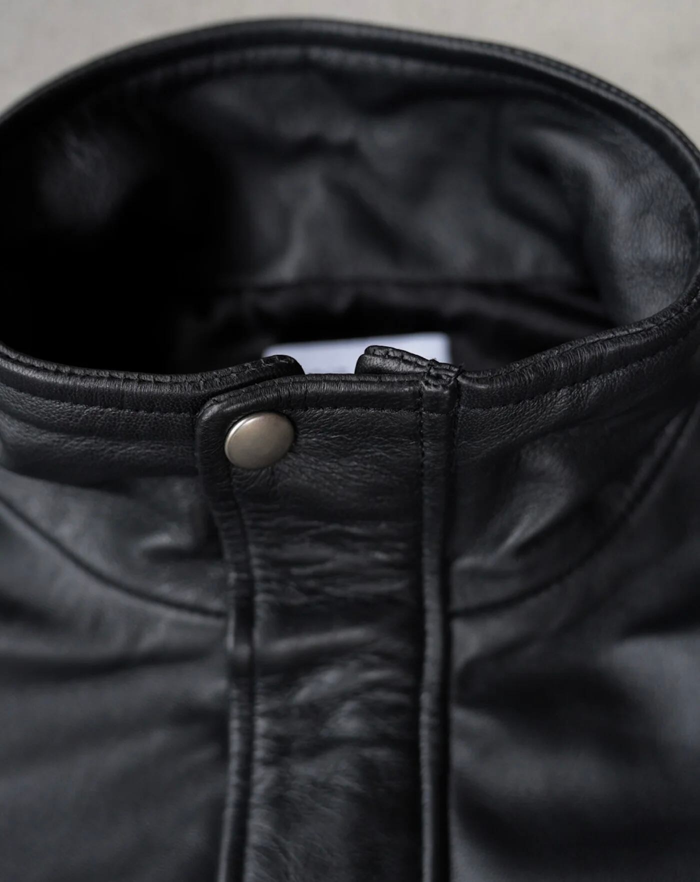 edit clothing SHEEP LEATHER BLOUSON / black | SLOW