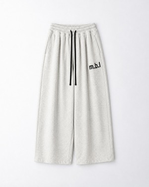 my beautiful landlet DAMAGE SWEAT WIDE PANTS OATMEAL