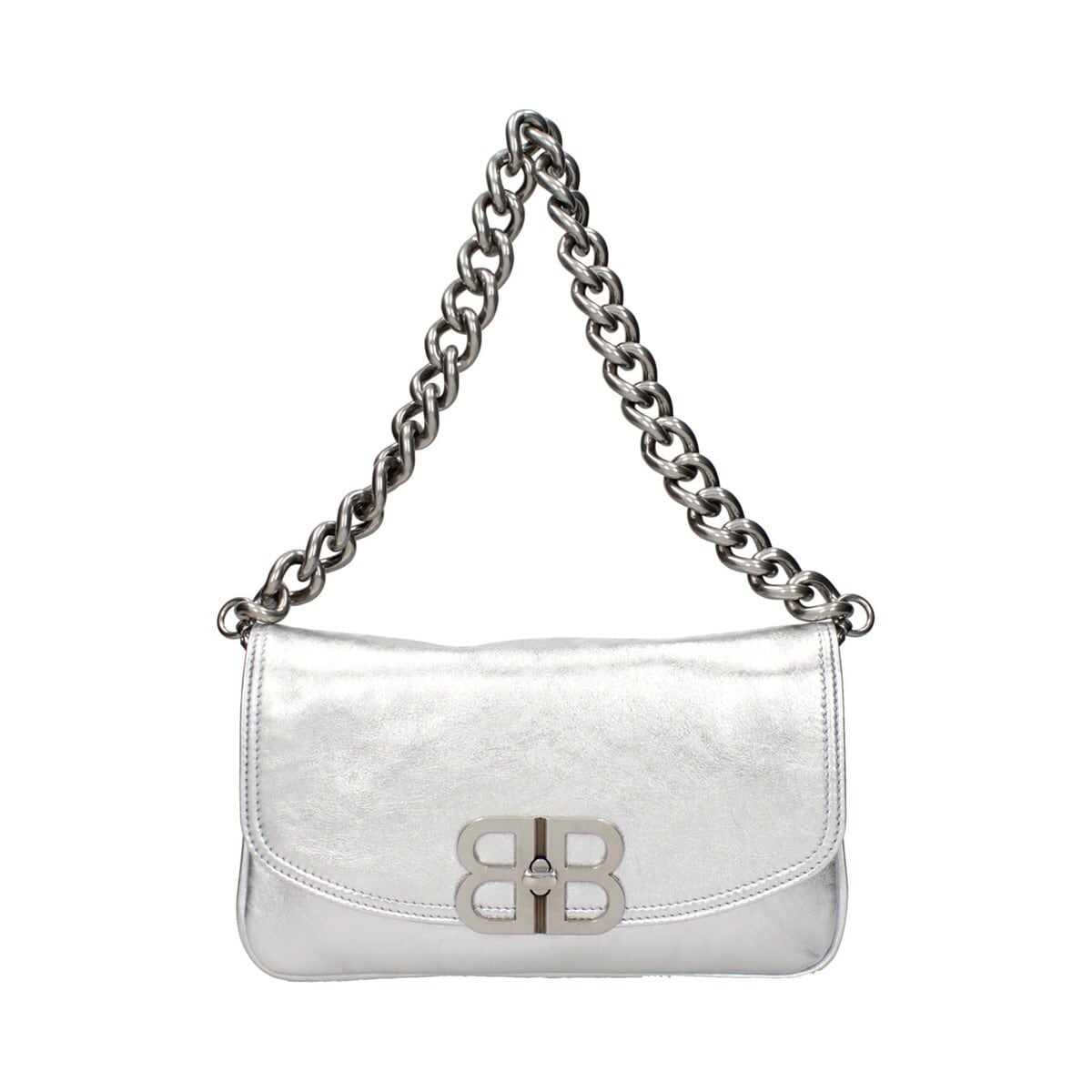 BALENCIAGA バレンシアガ レディース ハンドバッグ レザー シルバー