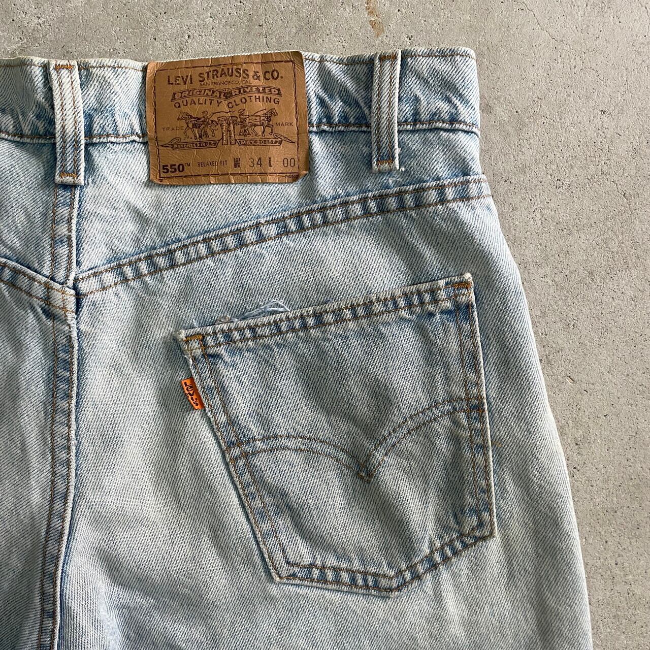 90年代 カナダ製 Levi's リーバイス 550 デニムパンツ  Gパン アメカジ ブラックデニム ブラック (メンズ W38×L30)   N8431