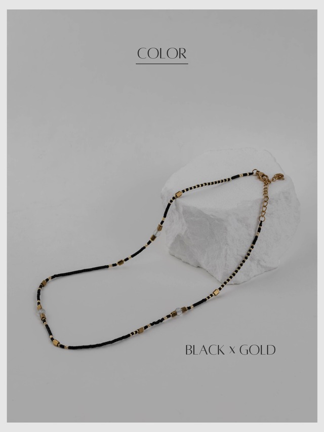 Necklace -Black×Gold-