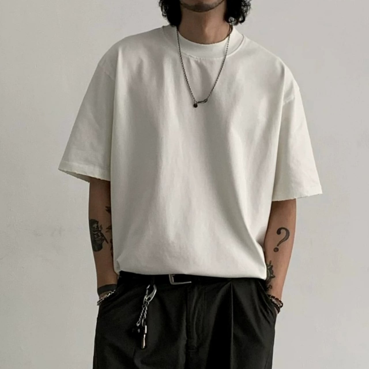 クラッシュディテールボトルネックTシャツ 3col   A00309
