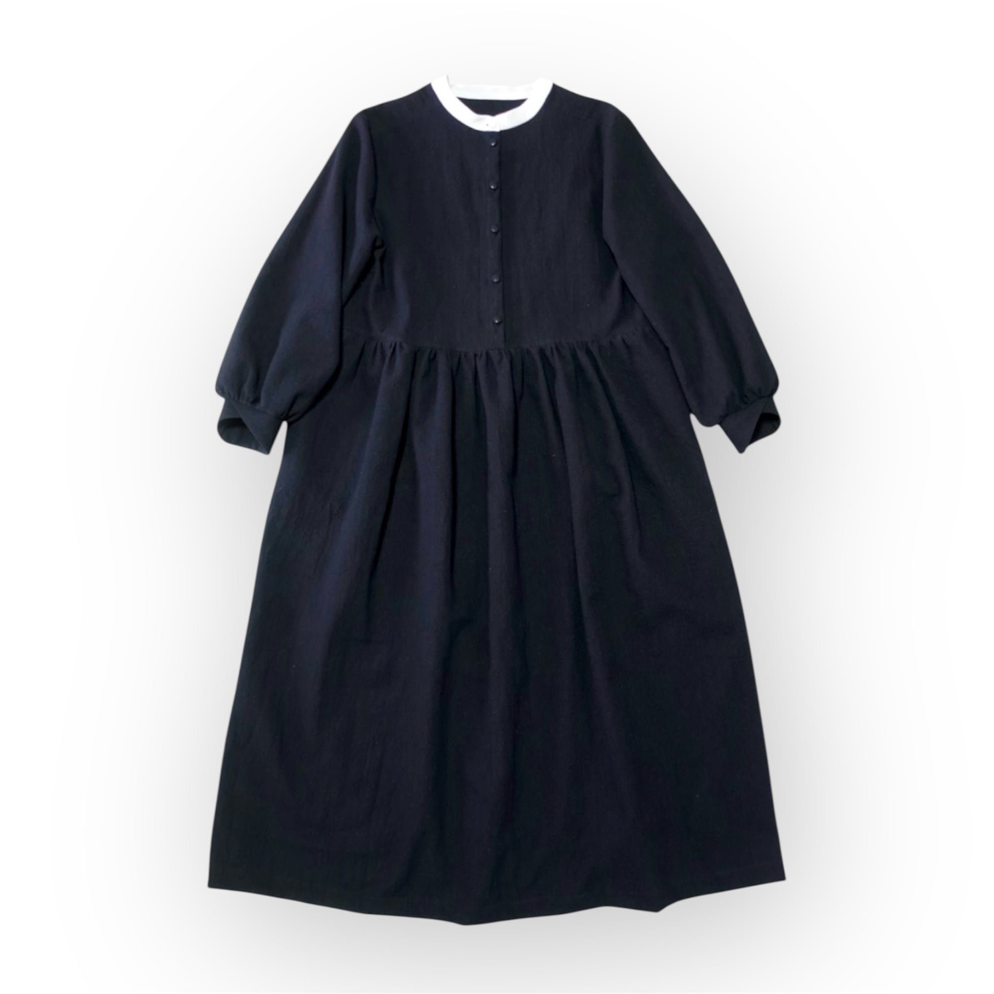cotton linen senri dress long sleeve
