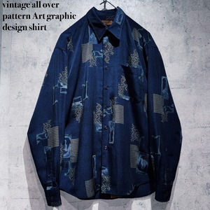 vintage all over pattern Art graphic design shirt