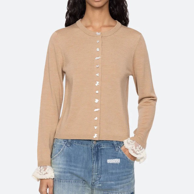 SEA NY　DIANE KNIT CARDIGAN　CAMEL