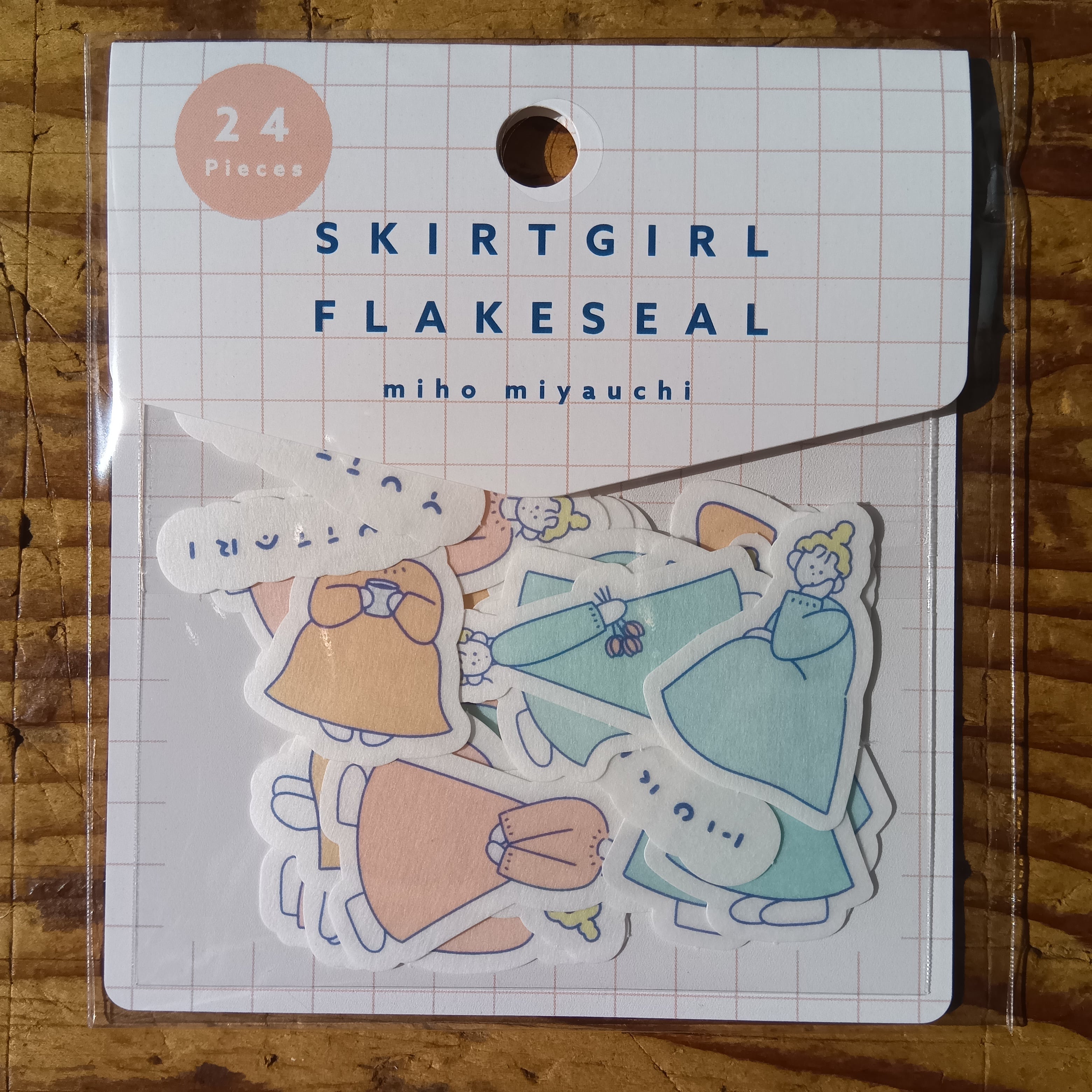 cotori cotori／フレークシール・ひょっこり女の子 | POLKA