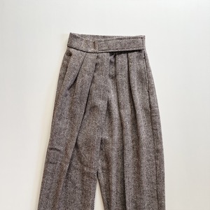 Tweed velcro pants (brown)