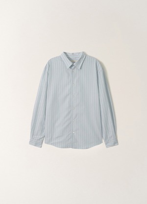 [NOTHING WRITTEN] Poplin stripe shirt (LIght blue, W) 正規品 韓国ブランド 韓国通販 韓国代行 韓国ファッション ナッシングリトゥン 日本 店舗