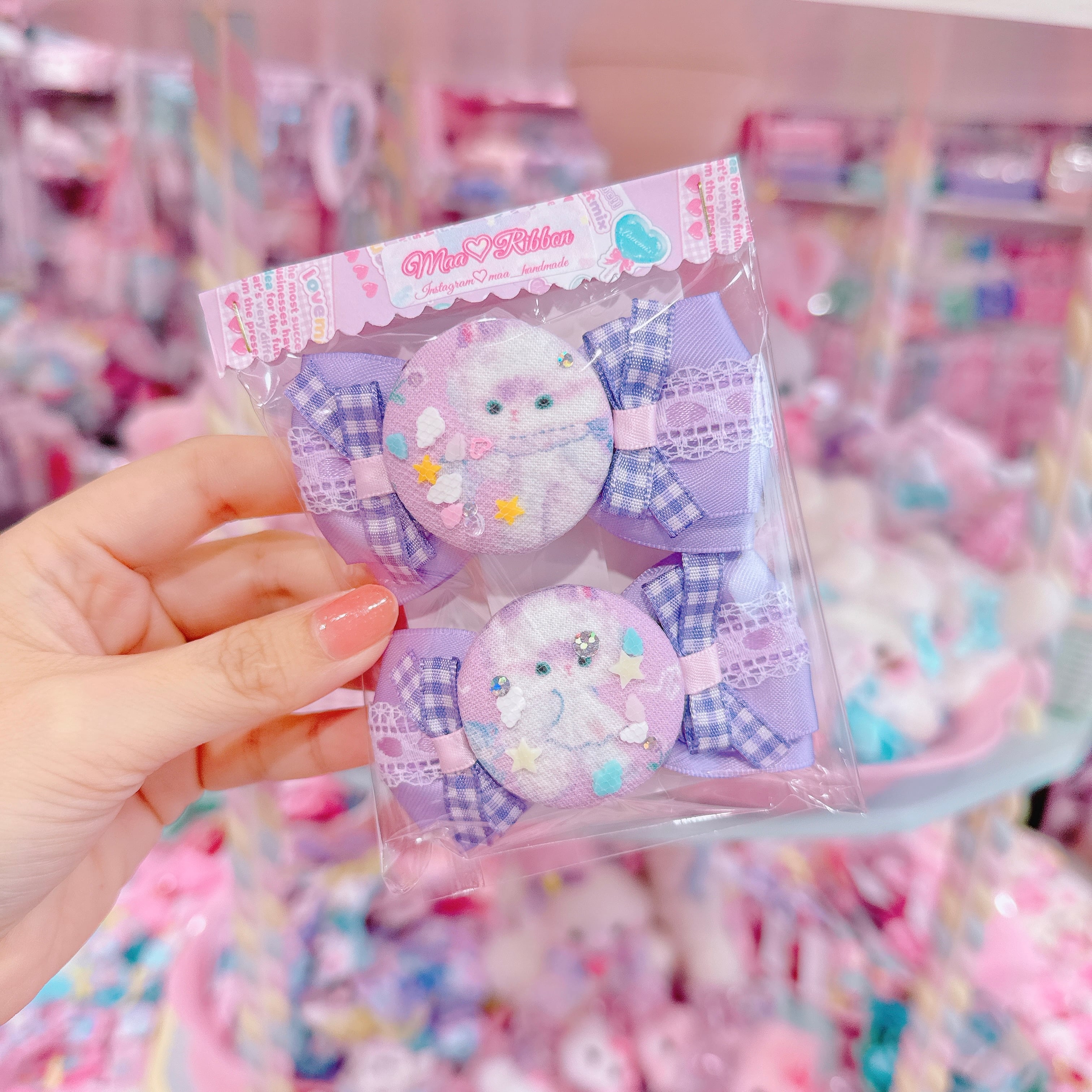 【R14】51-25くるみキャンディリボンツインへクリップ