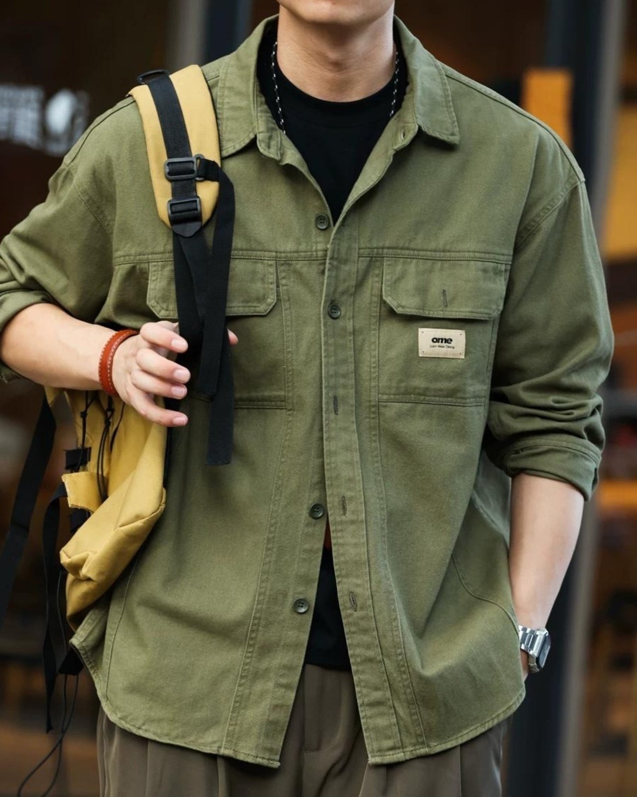 Vintage Style Workwear Overshirt Jacket  K0303