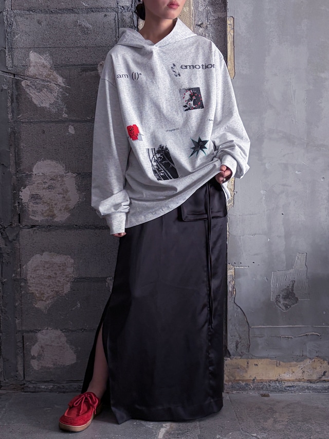 Damngood×Bababa/Why am I so emotional L/S Tee(Ash) Damngood×Bababa/Why am I so emotional L/S Tee(Ash)