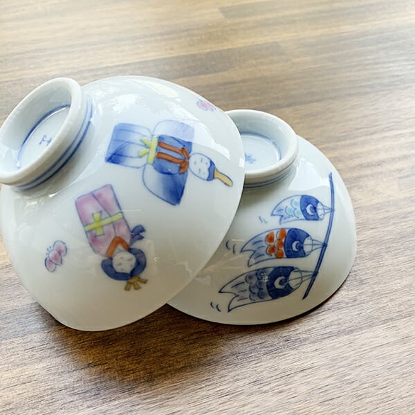 有田焼 子供用食器 お茶碗 （おひな様・端午の節句） 15-054