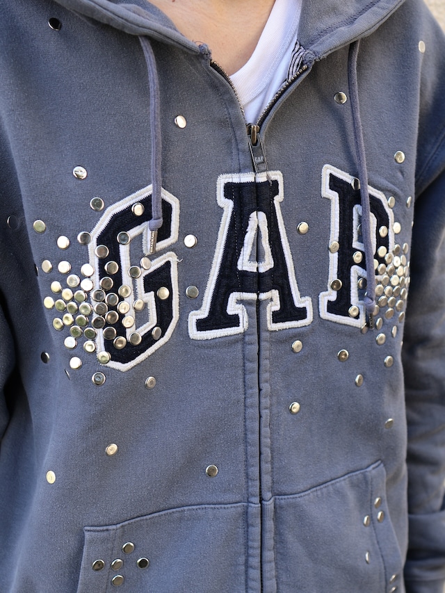【Hannah Creak/26aw】Studded Hoodie gap body blue