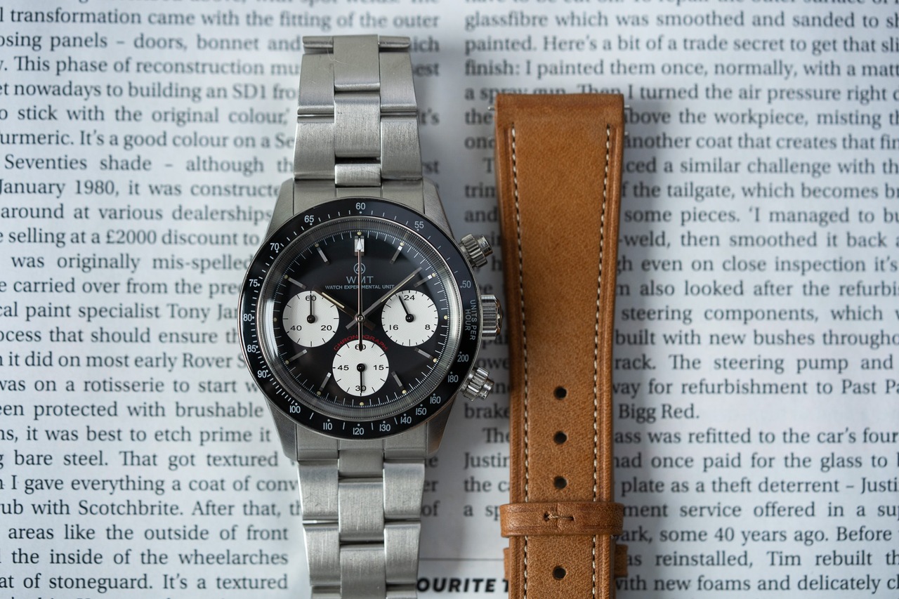 WMT GP1 MKII – Black dial / Metal Bracelet + Leather Strap Set