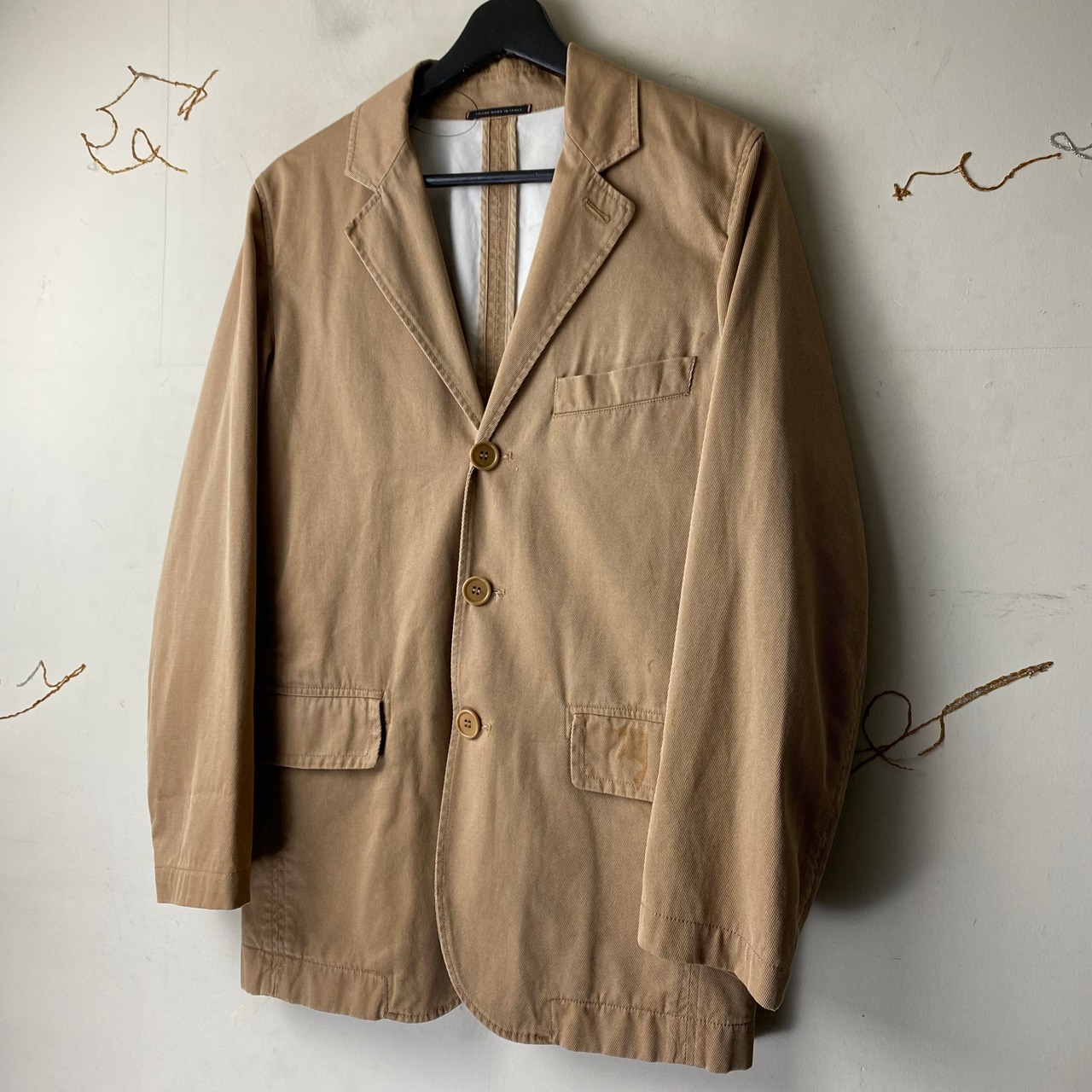 C.P.COMPANY brown cotton twill tailored jacket