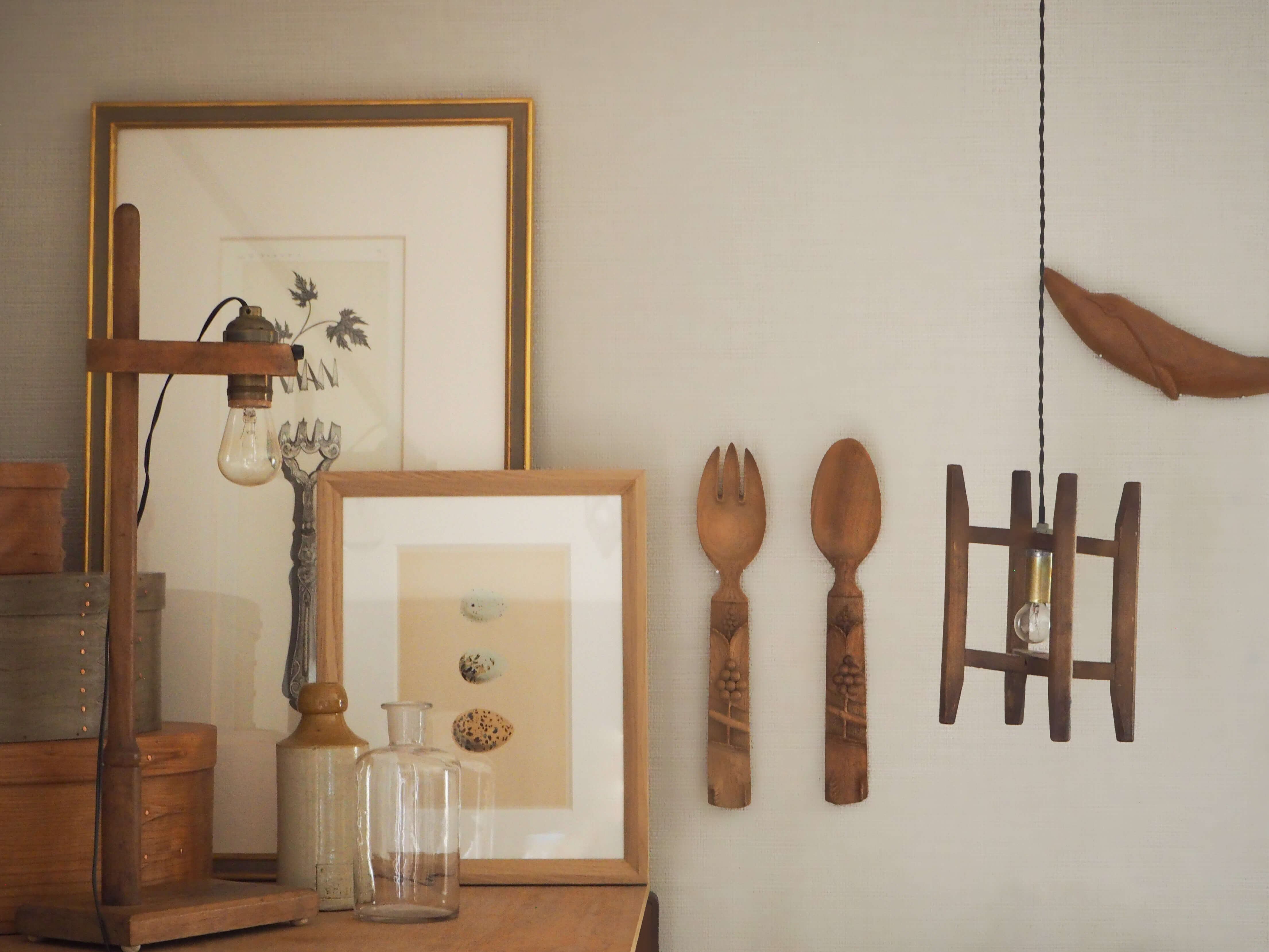 木製 ヴィンテージ フォーク オブジェ 彫刻 ファーマーズ風 obj-2