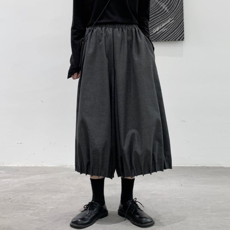 Cropped Pleats Wide Pants【TR3206】