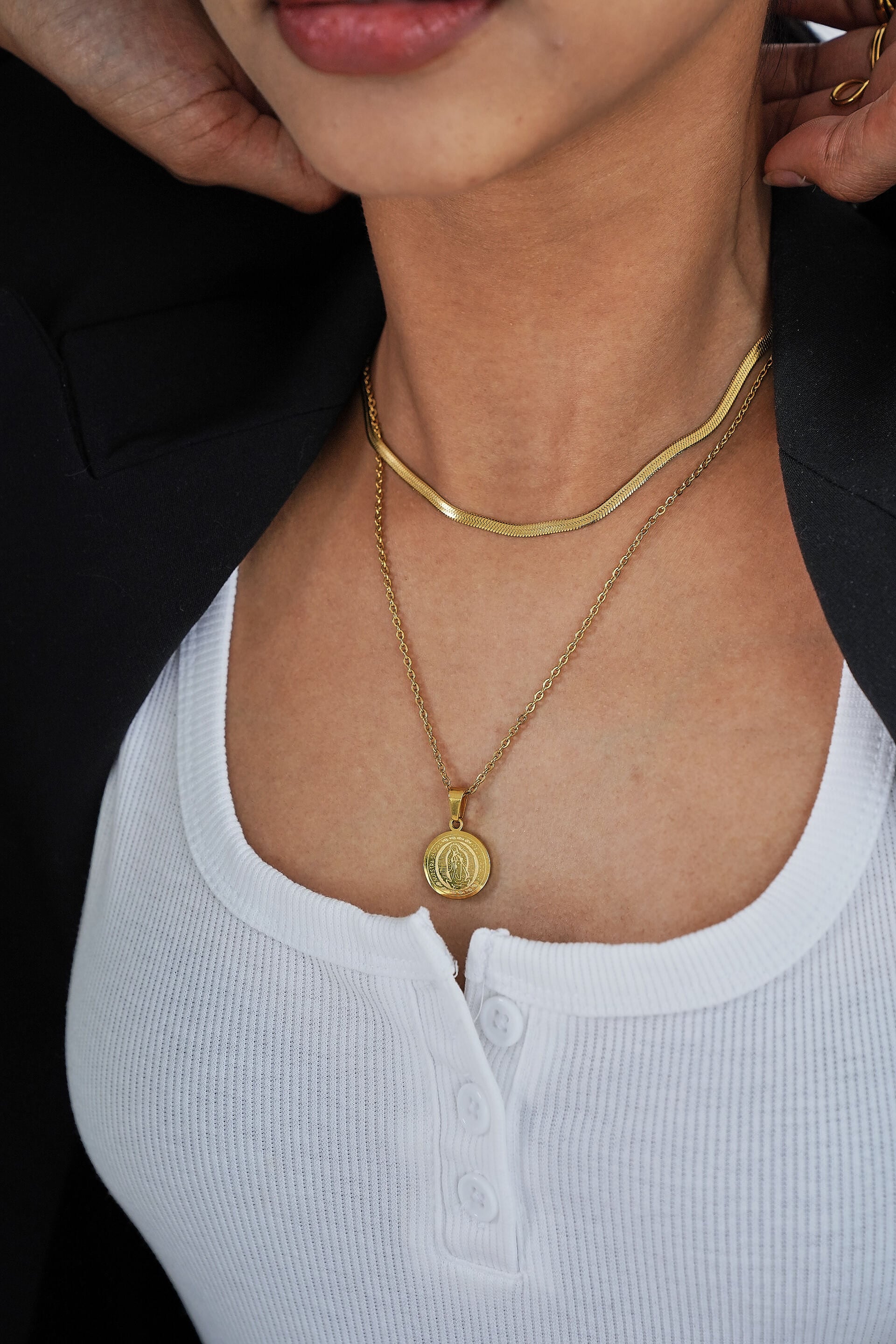 316L snake choker necklace 【GOLD】#n11 | namuel