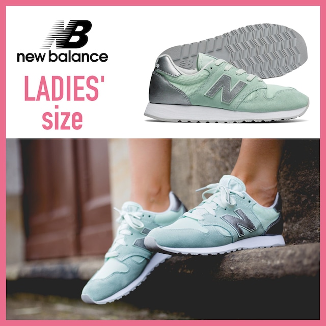 NEW BALANCE (ニューバランス) WL520SNB WL520 SNEAKER 520 スニーカー WATER VAPOR/METALLIC SILVER (ミント/シルバー) 水色