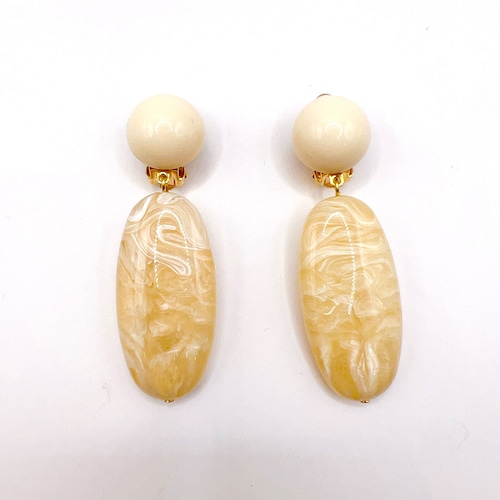 Francine Bramli Paris MALDIVES ピアス/イヤリング cream marble