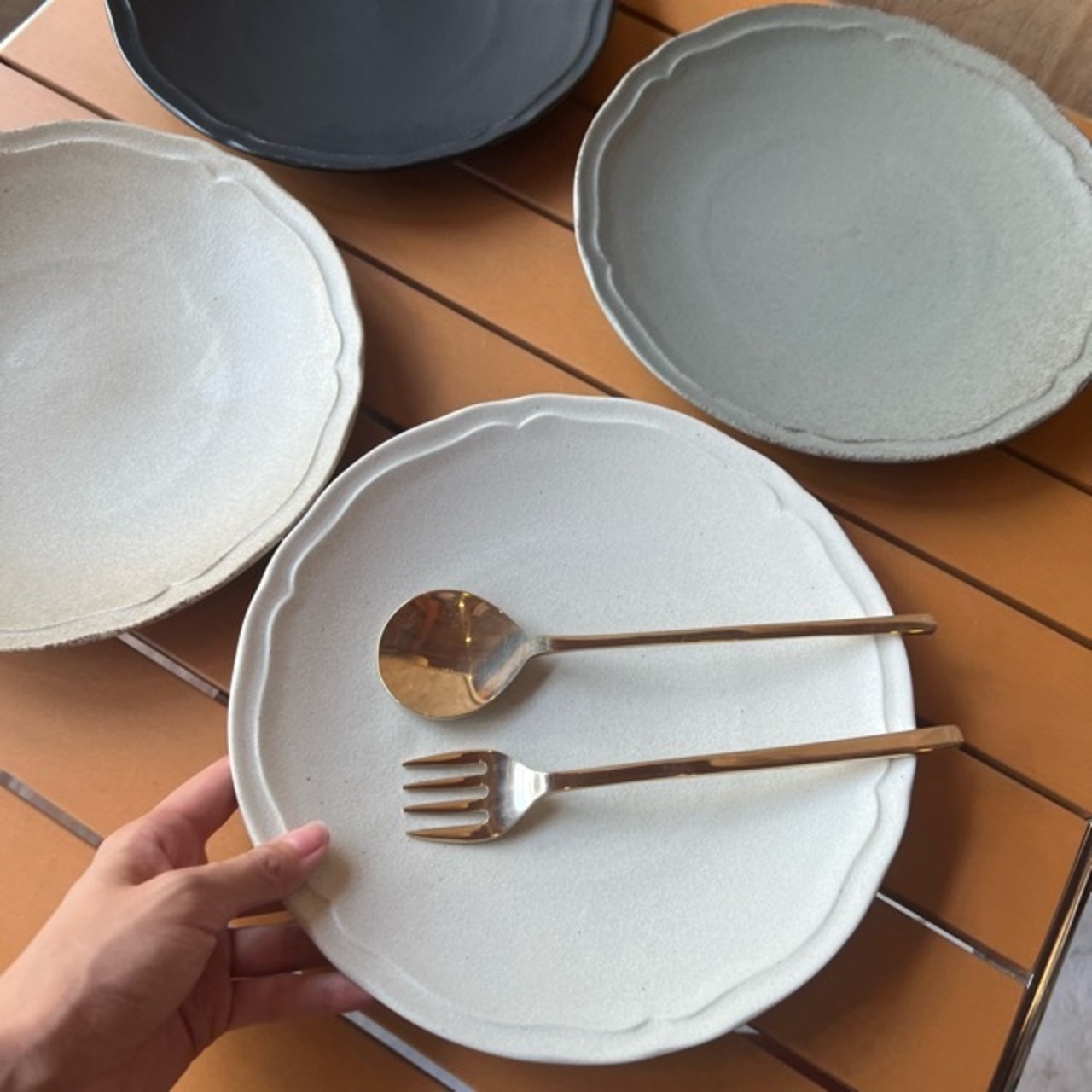 リンカ9inchプレート  4Color　大皿 軽量 軽い 日本製 美濃焼　プレート　plate