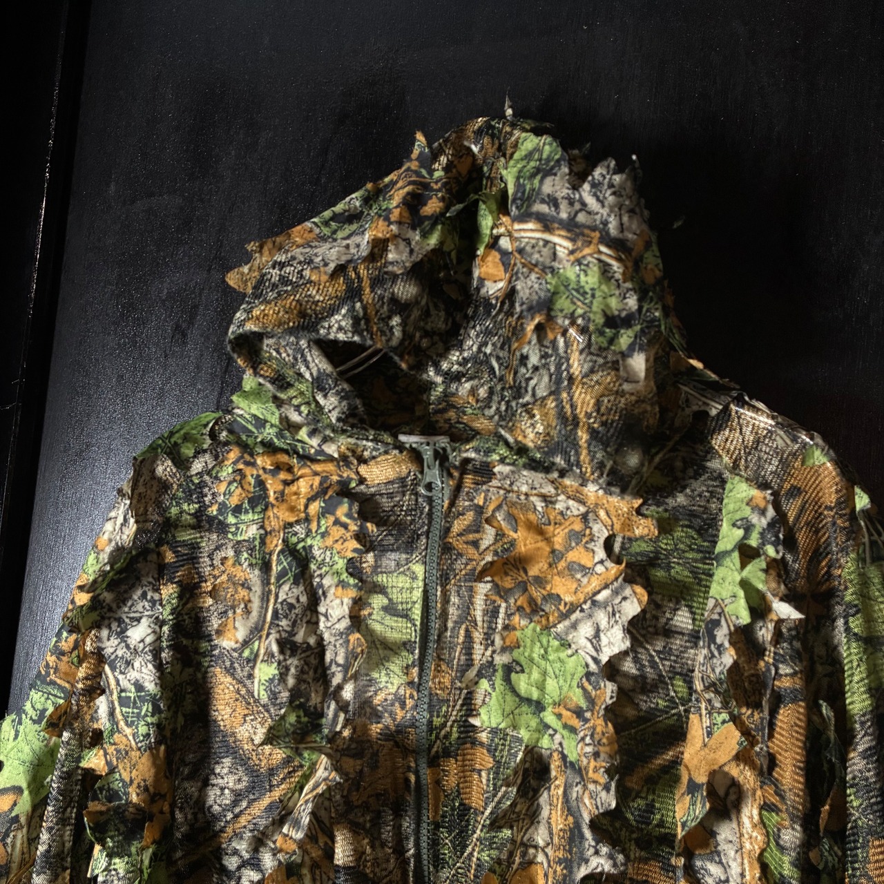 リアルツリーカモ　ギリージャケット　ジップパーカー　迷彩　シアー素材