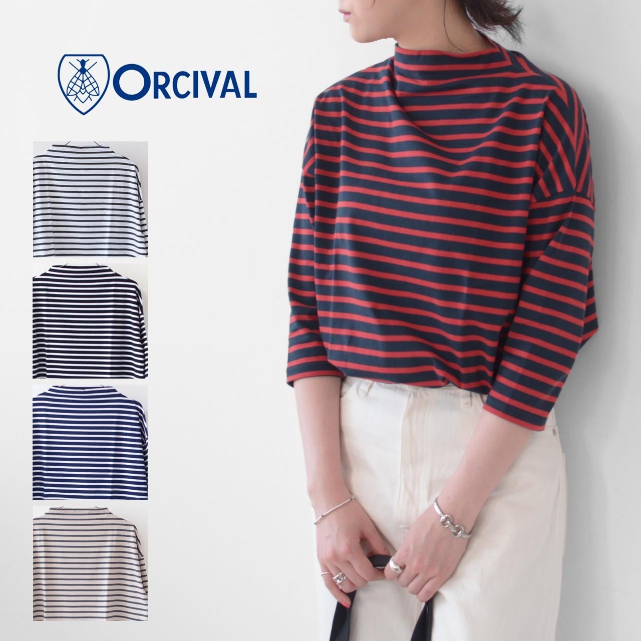 ORCIVAL [オーチバル・オーシバル] 40/2 JERSEY WIDE HALF