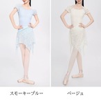 レース パフスリーブ レオタード ヘムスカート セット 2色展開 L1538