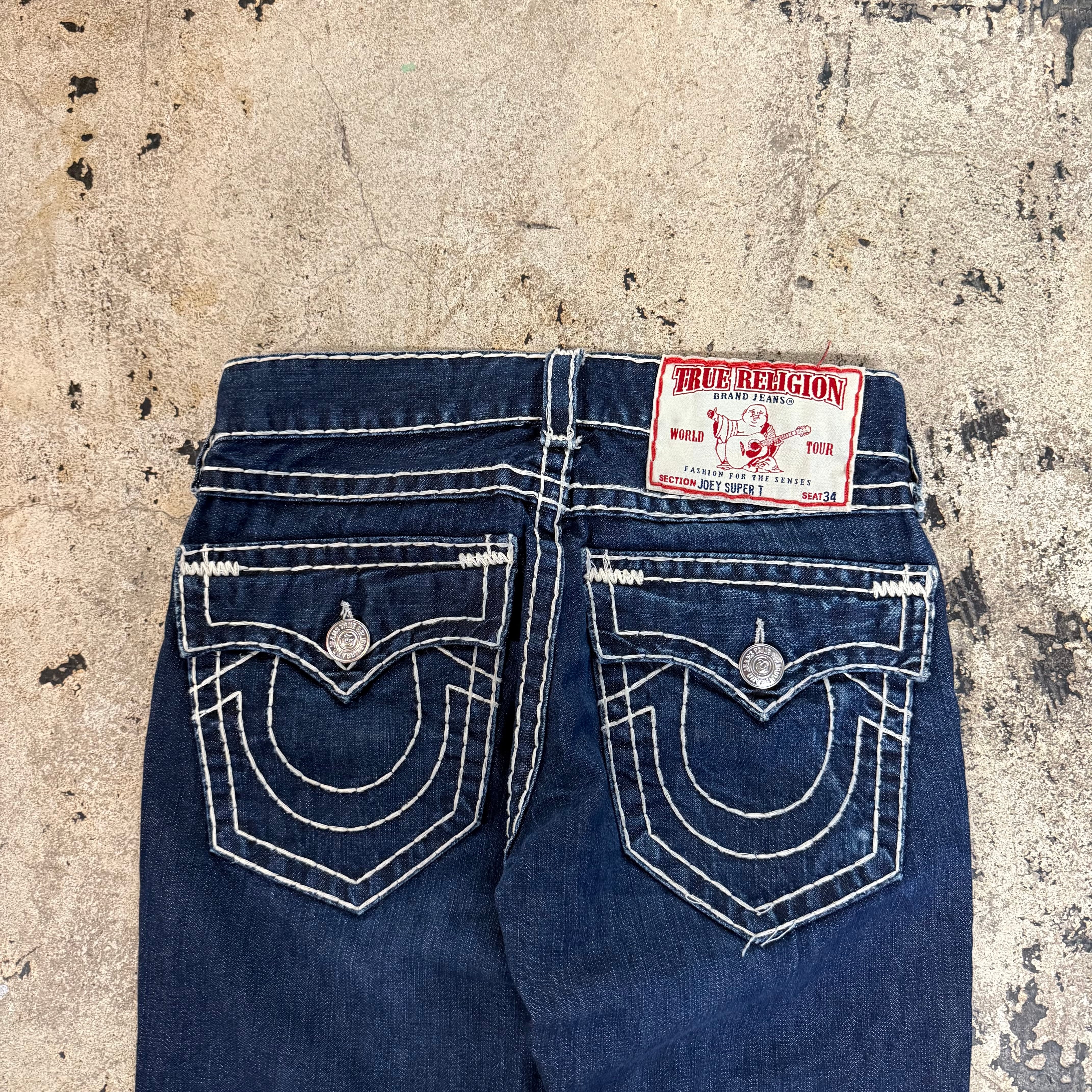 00s TRUE RELIGION JOEY SUPER T STITCH FLARE DENIM | GALAXIES