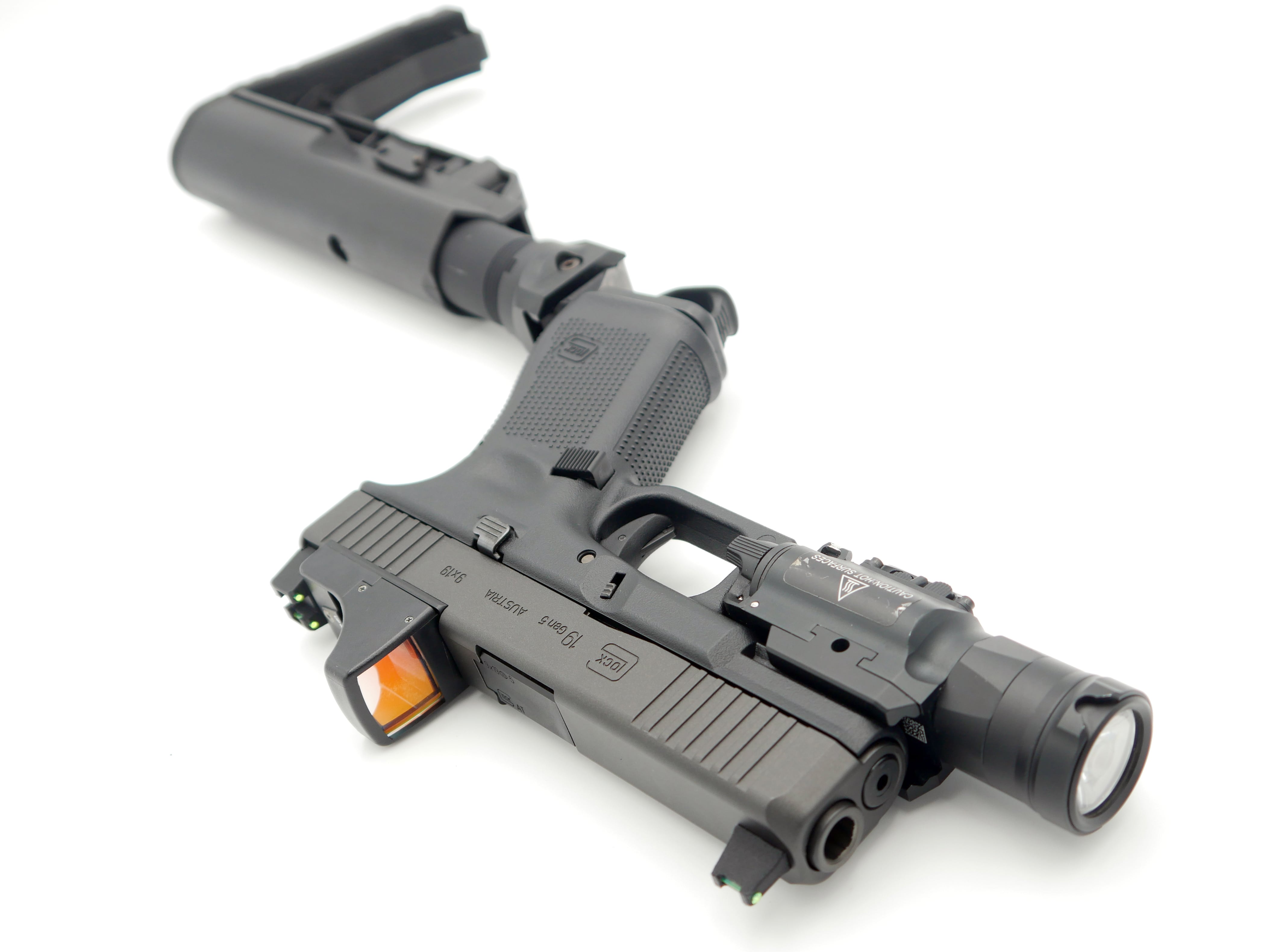 プライマリーエアソフト製 GLOCK用 アダプター（マルイ G17 Gen4用） 東京マルイ G17/G19 Gen5 MOS対応 20mmストックアダプター | F&F GunParts