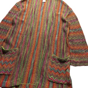 MISSONI linen knit long cardigan