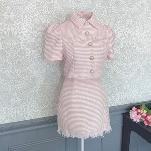 即納商品あり ピンクチェックセットアップ Cherie Ange 即納商品あり ピンクチェックセットアップ Cherie Ange