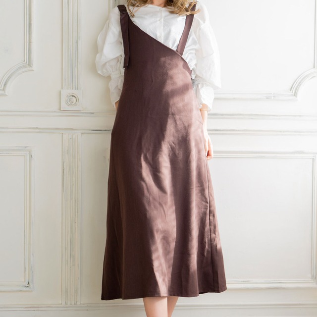 アシンメトリーサスペンダーワンピース