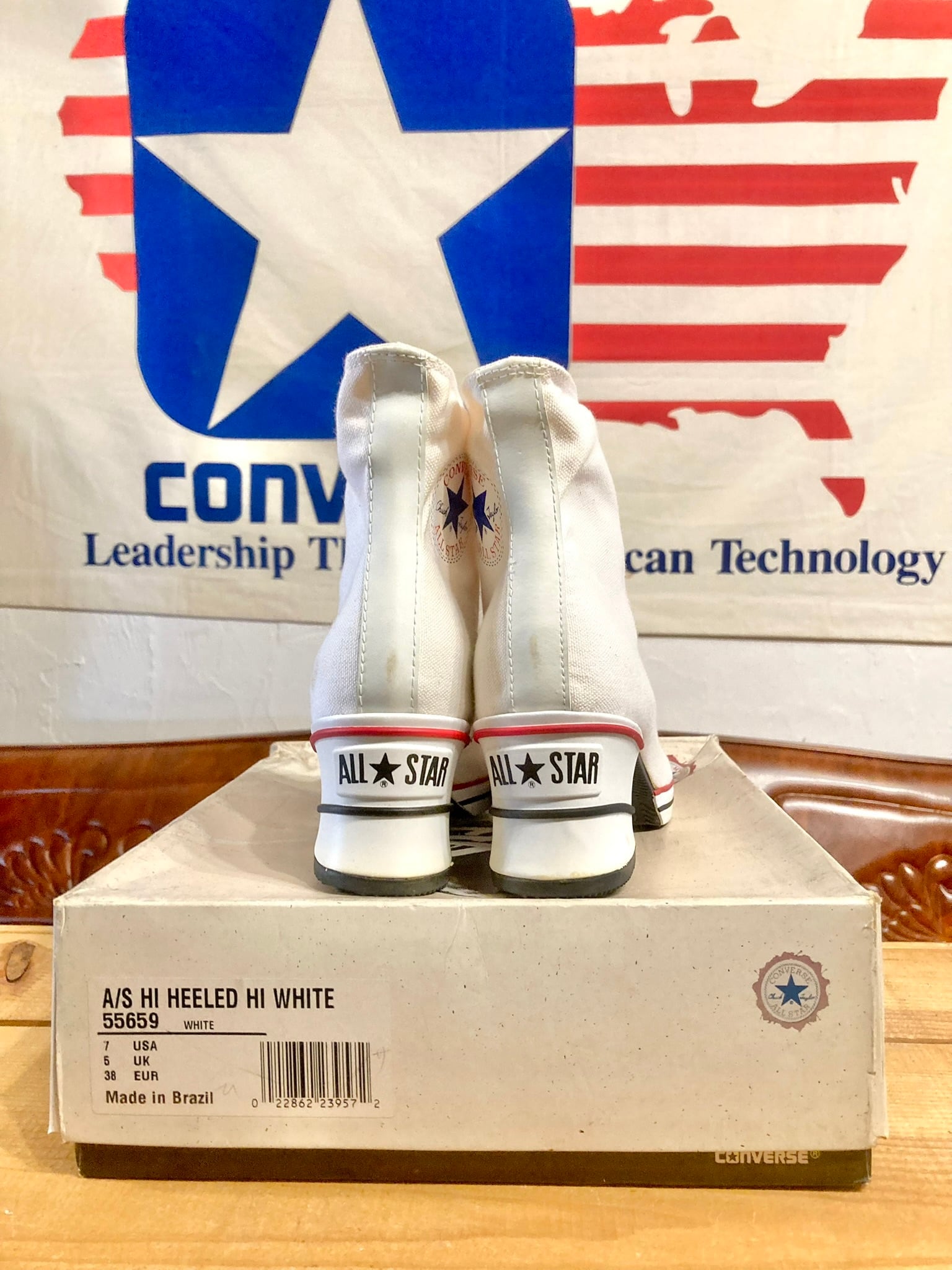 converse（コンバース）HI HEELED（ハイヒールド） Hi 7 24cm 白 厚底