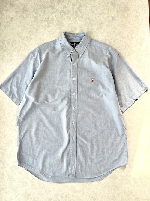 90s Ralph Lauren BLAKE オックスフォード 半袖ボタンダウンシャツ ライトブルー