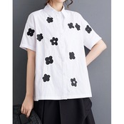 花柄 リラックスシルエット シャツ30055