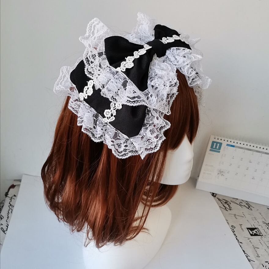 ロリータ 甘ロリ カチューシャ レース リボン ヘアアクセサリー