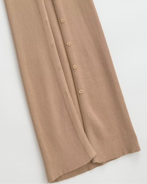 Vネックボタンリブニットワンピース 4color A0693