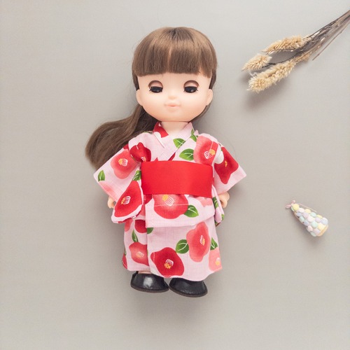 【夏限定】浴衣セット（ピンク帯赤）メルちゃんソランちゃん