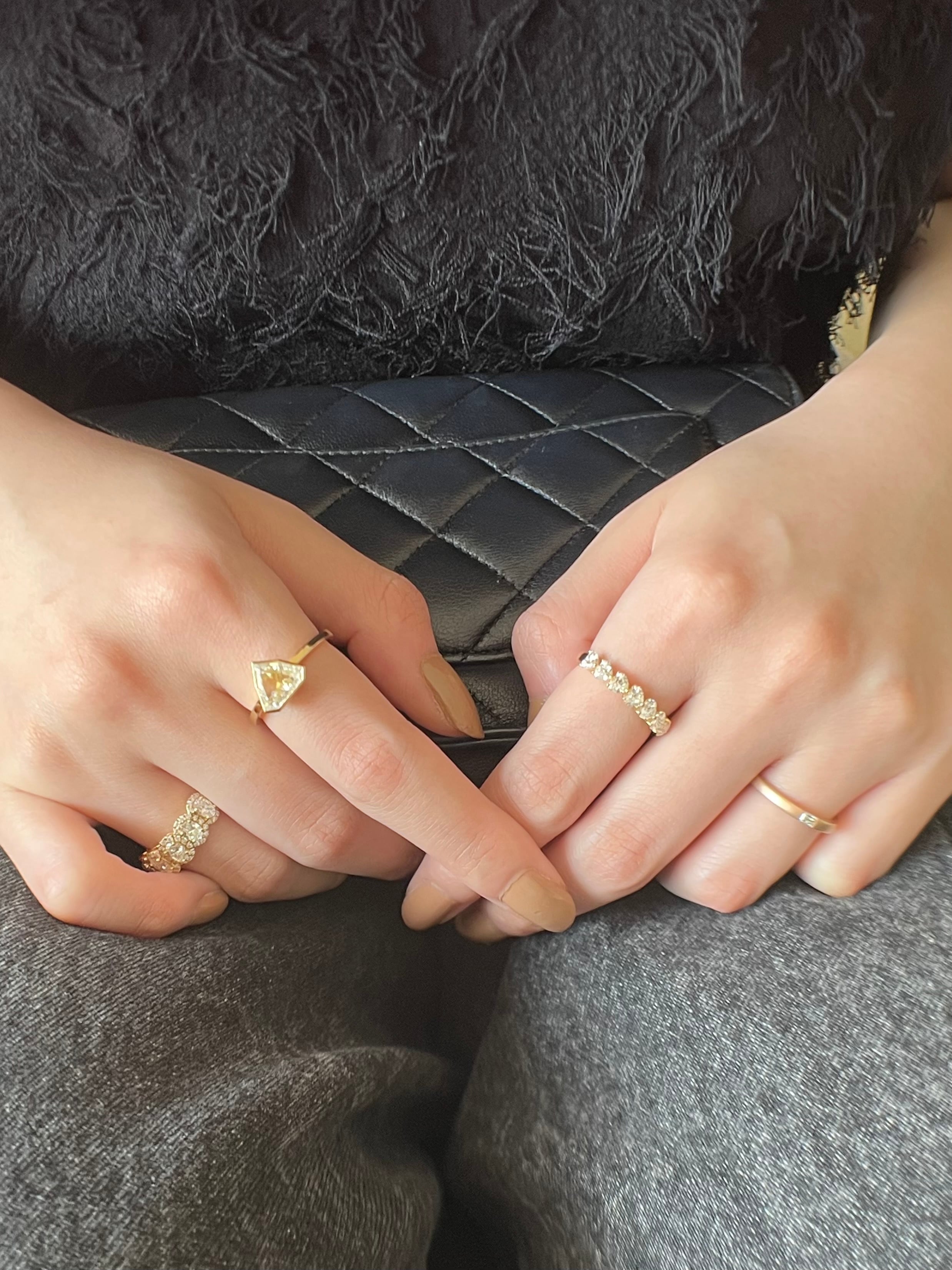 ハートシェイプカット ハーフエタニティ ダイヤモンドリング 1.00ct
