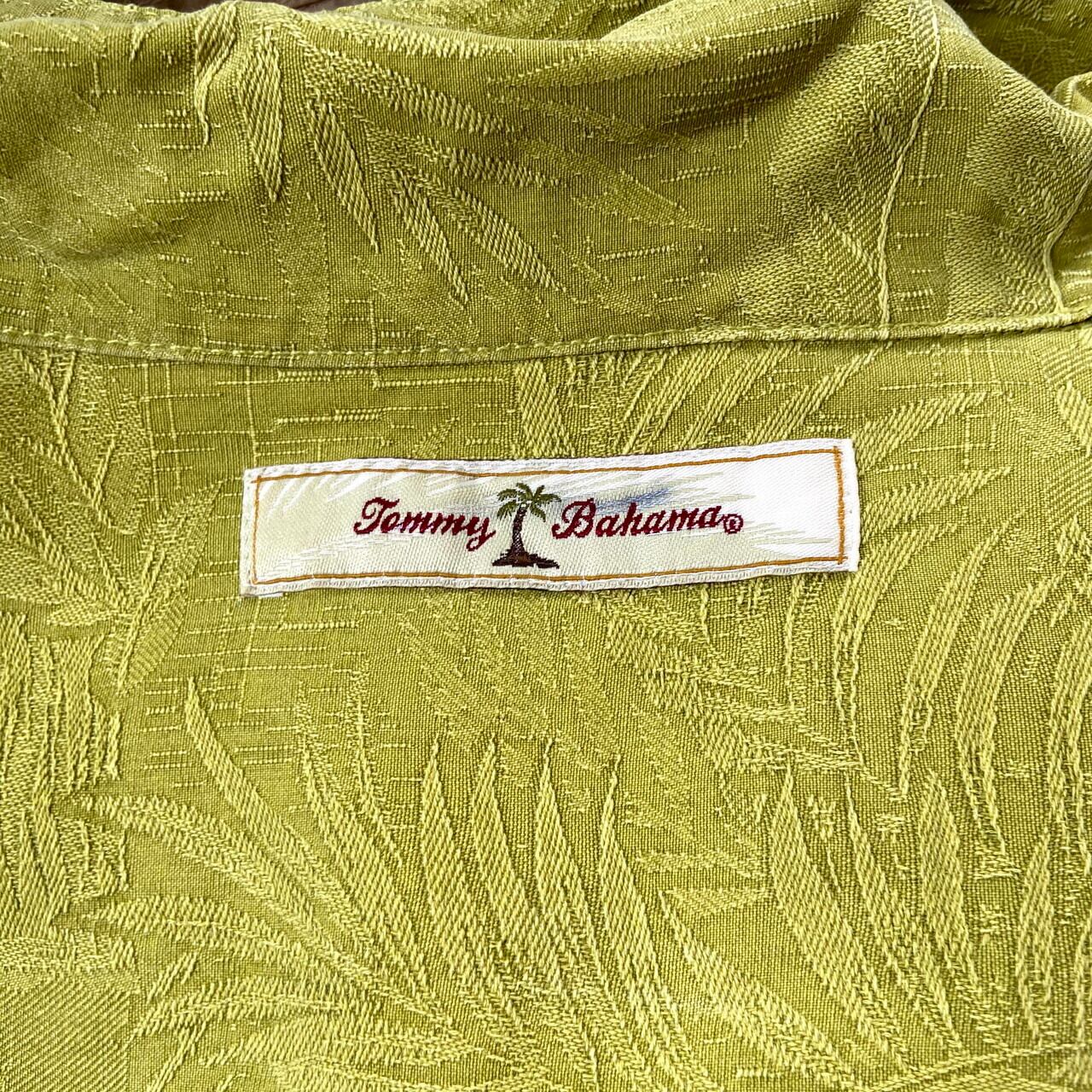 Tommy Bahama トミーバハマ ライムイエロー 半袖 シルク アロハシャツ