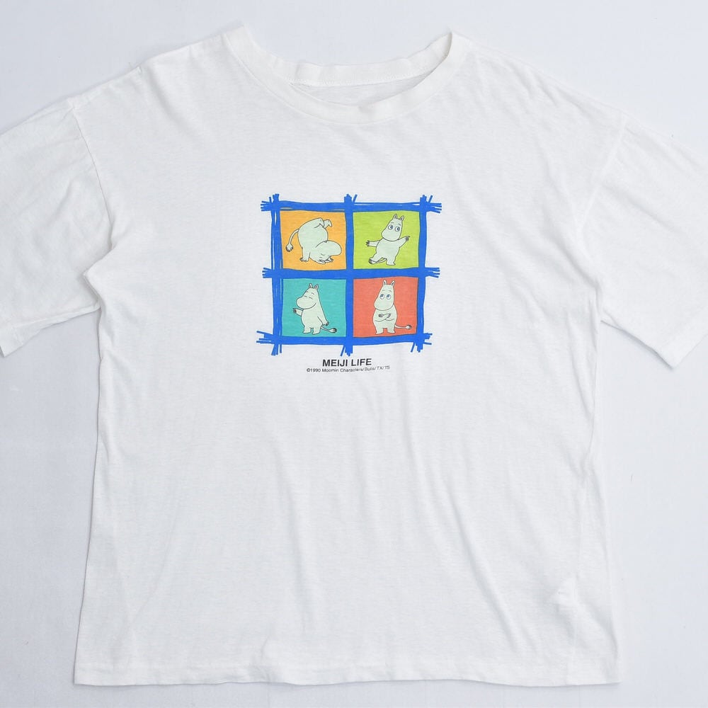 90s Moomin ムーミン キャラクターデザイン アニメ Tシャツ 明治生命