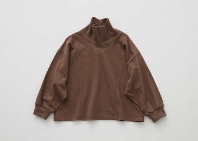 【 eLfin Folk 26AW 】 High Neck Tops / brown